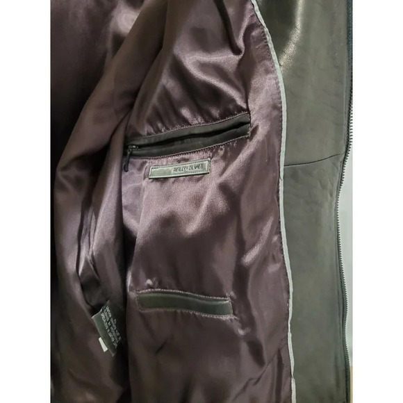 Vintage Mens Black Leather Jacket by Reilly Olmes Collection Size M As Is - Picture 10 of 12